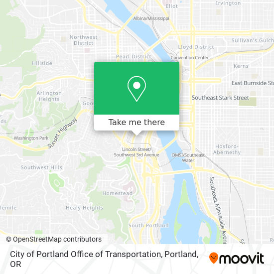City of Portland Office of Transportation map