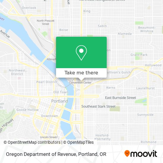 Oregon Department of Revenue map