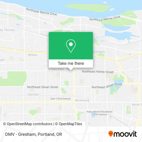 Mapa de DMV - Gresham