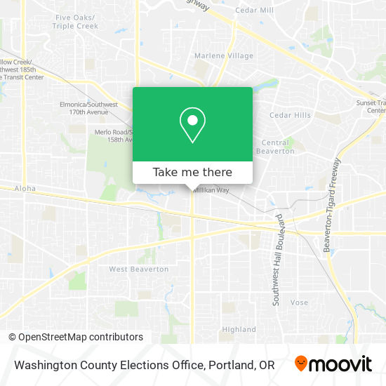 Mapa de Washington County Elections Office