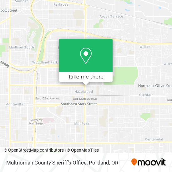 Multnomah County Sheriff's Office map