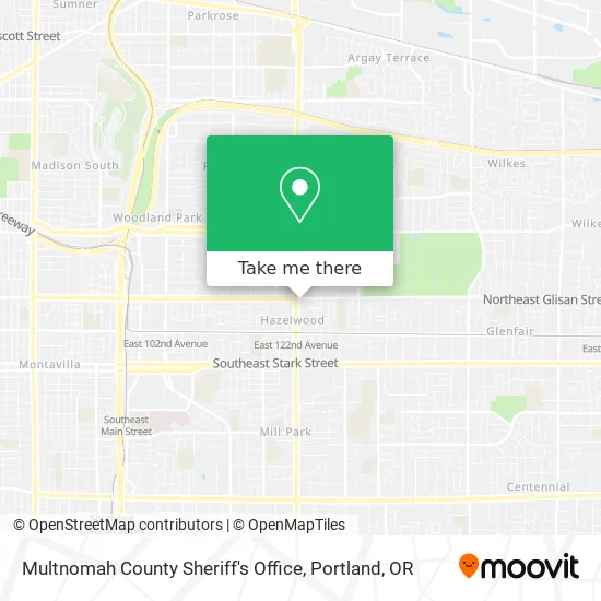 Multnomah County Sheriff's Office map