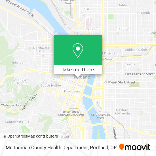 Mapa de Multnomah County Health Department