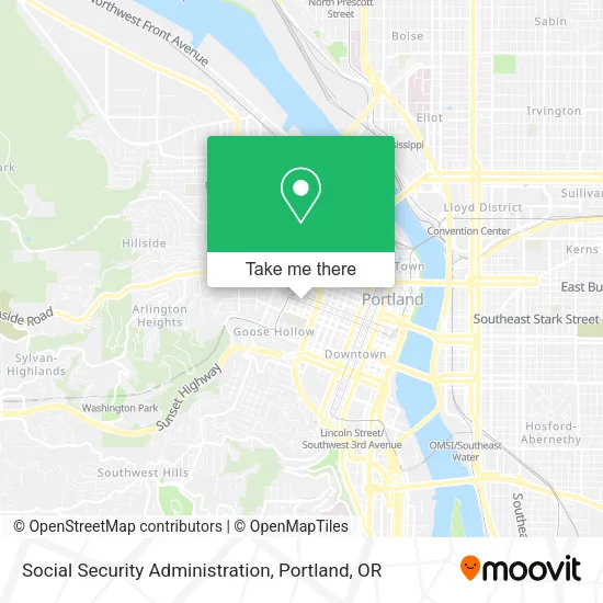 Mapa de Social Security Administration