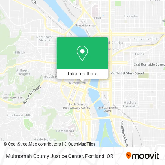 Multnomah County Justice Center map