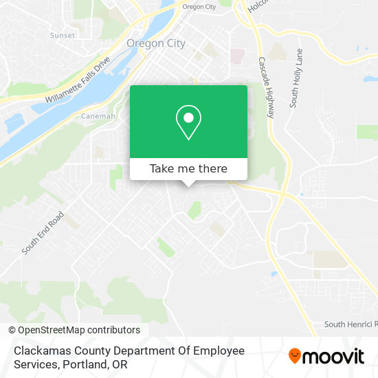 Mapa de Clackamas County Department Of Employee Services