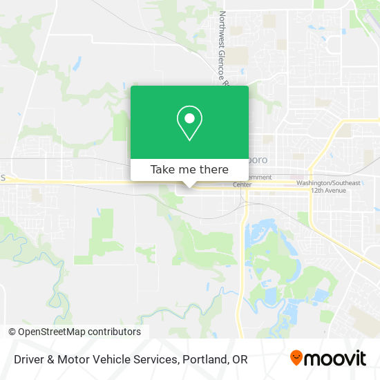 Driver & Motor Vehicle Services map