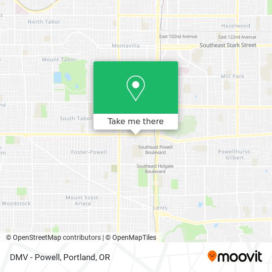 Mapa de DMV - Powell