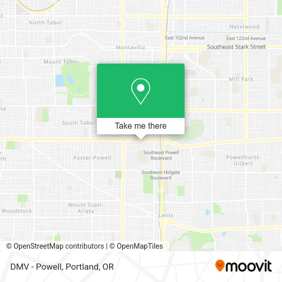 Mapa de DMV - Powell