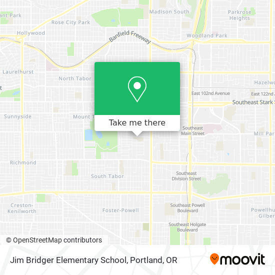 Jim Bridger Elementary School map