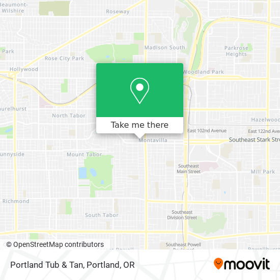 Portland Tub & Tan map