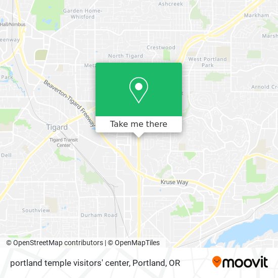 portland temple visitors' center map