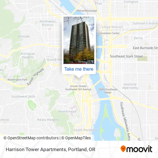 Harrison Tower Apartments map