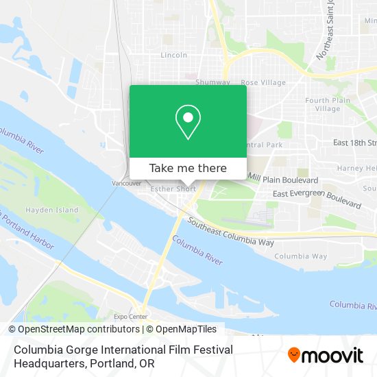 Columbia Gorge International Film Festival Headquarters map