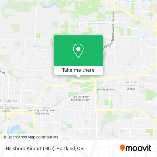 Hillsboro Airport (HIO) map