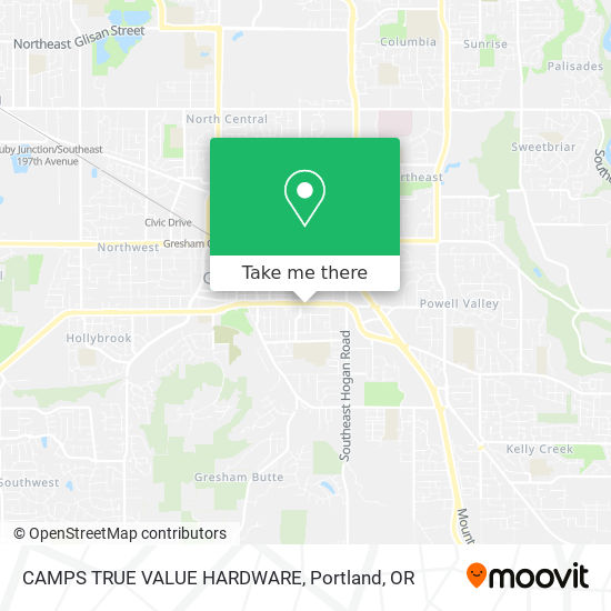 CAMPS TRUE VALUE HARDWARE map