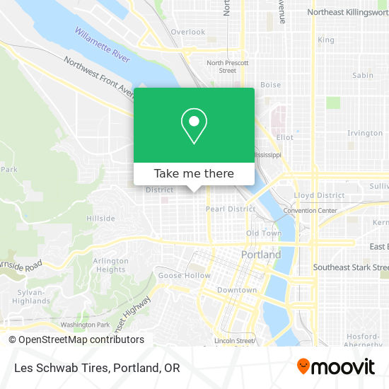 Les Schwab Tires map