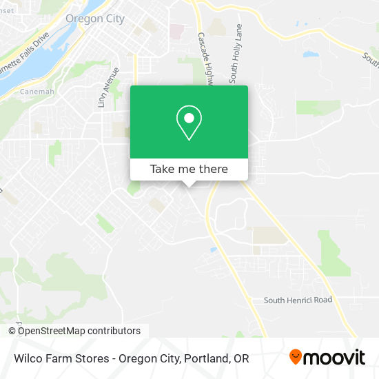 Mapa de Wilco Farm Stores - Oregon City