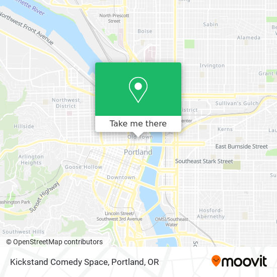 Mapa de Kickstand Comedy Space