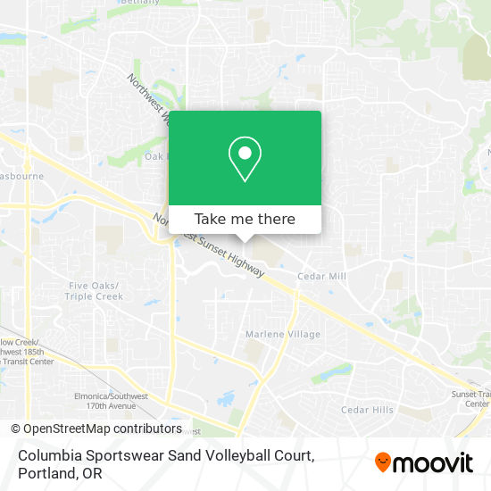 Columbia Sportswear Sand Volleyball Court map