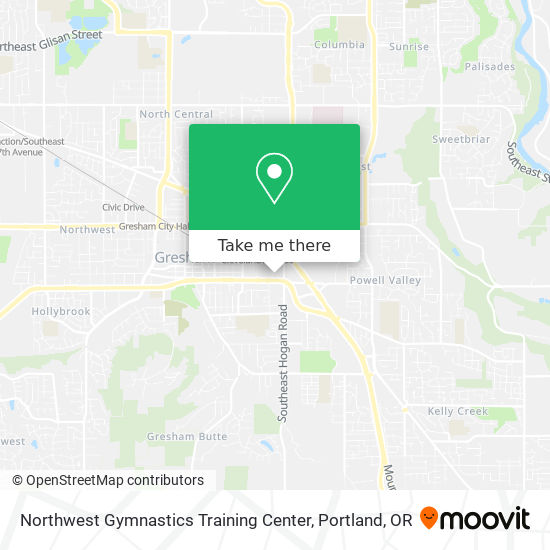 Northwest Gymnastics Training Center map