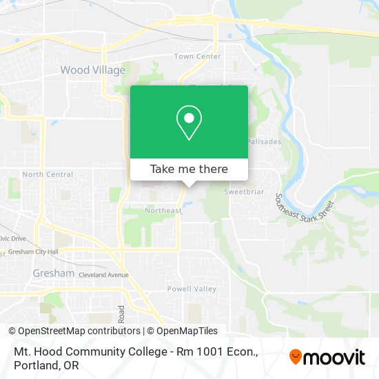Mt. Hood Community College - Rm 1001 Econ. map