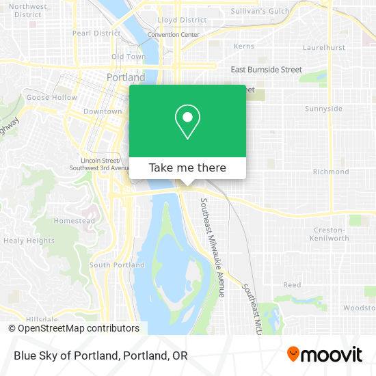 Mapa de Blue Sky of Portland