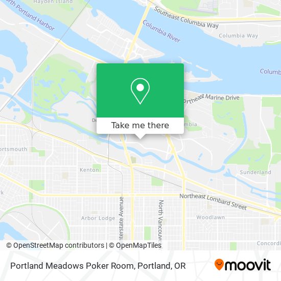 Portland Meadows Poker Room map