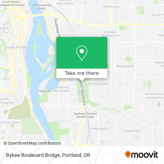 Mapa de Bybee Boulevard Bridge