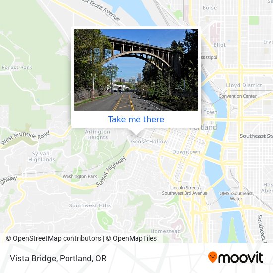 Vista Bridge map