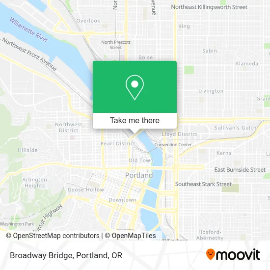 Broadway Bridge map