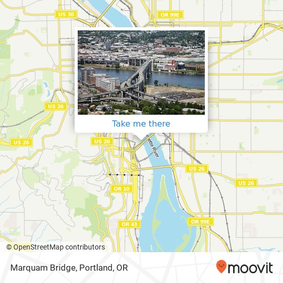 Marquam Bridge map