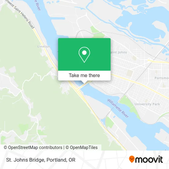 St. Johns Bridge map