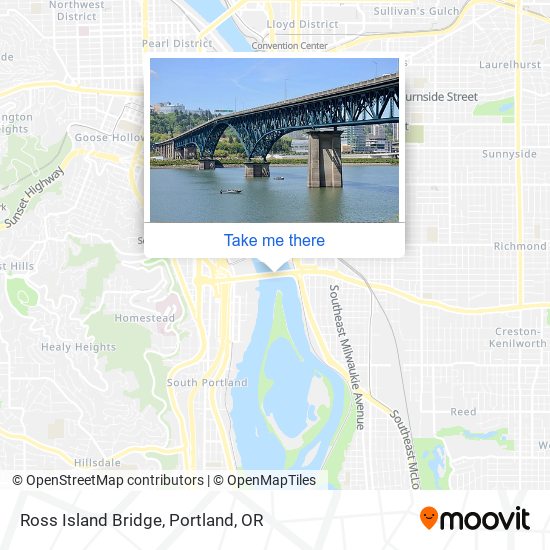 Ross Island Bridge map