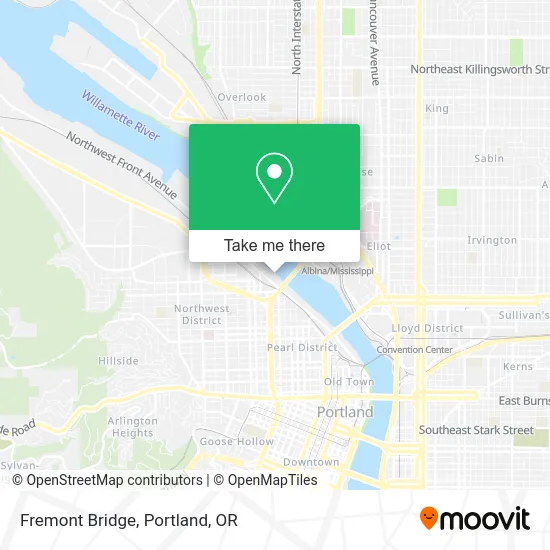 Fremont Bridge map