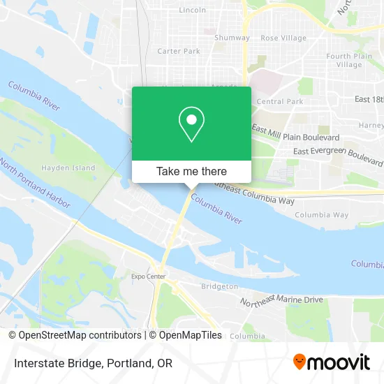 Interstate Bridge map