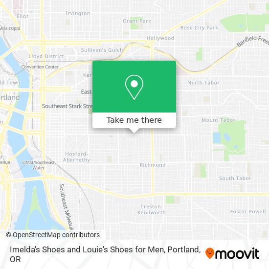 Imelda's Shoes and Louie's Shoes for Men map