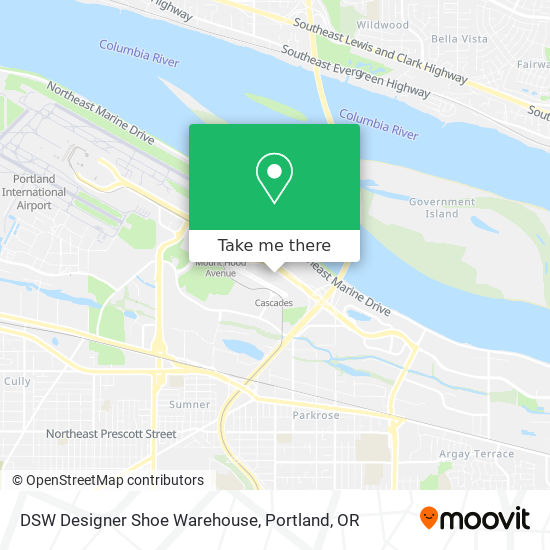 DSW Designer Shoe Warehouse map