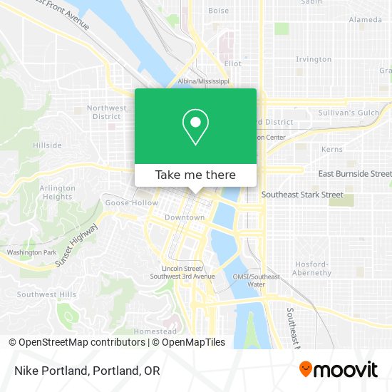 Nike Portland map