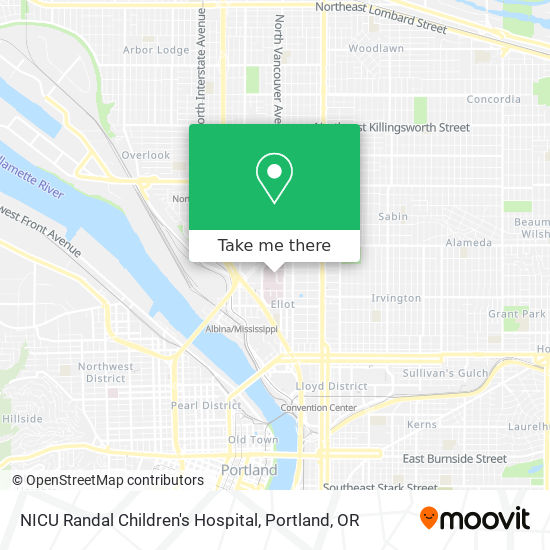 Mapa de NICU Randal Children's Hospital