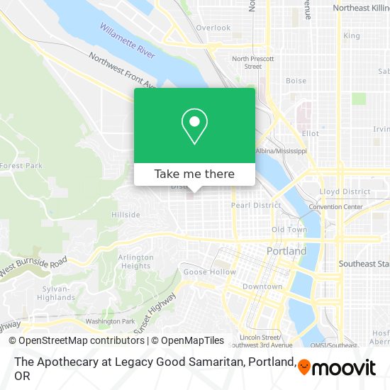 The Apothecary at Legacy Good Samaritan map