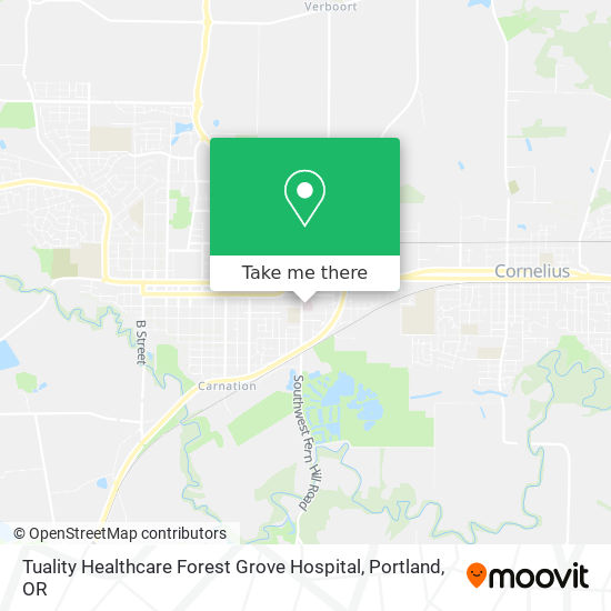 Tuality Healthcare Forest Grove Hospital map