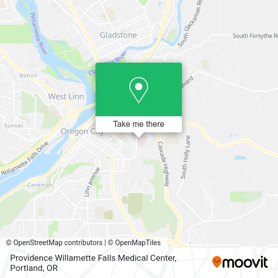 Mapa de Providence Willamette Falls Medical Center