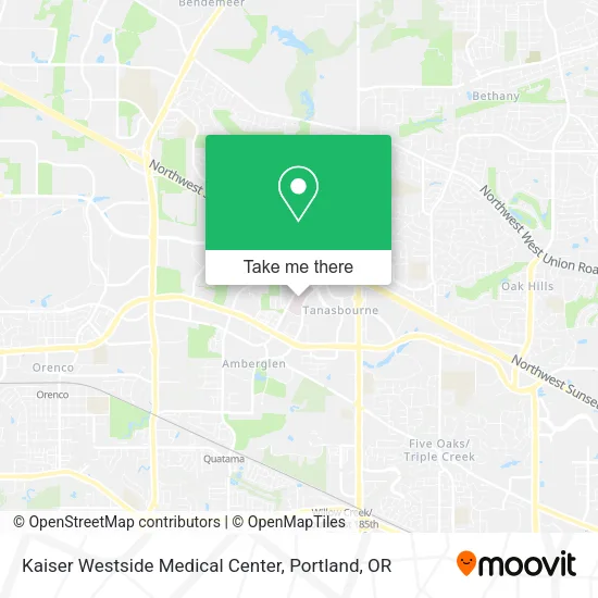 Mapa de Kaiser Westside Medical Center