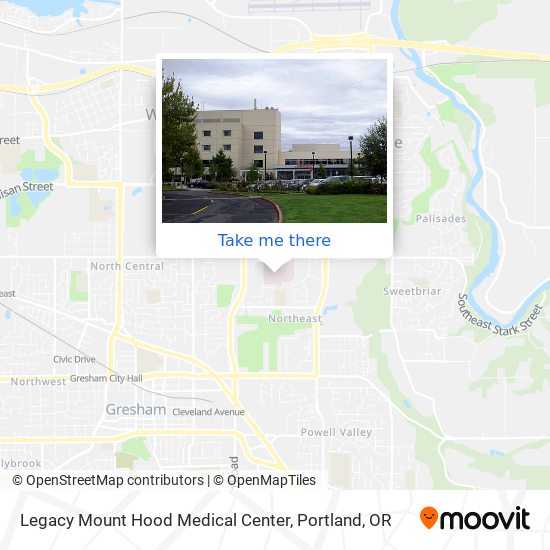 Mapa de Legacy Mount Hood Medical Center