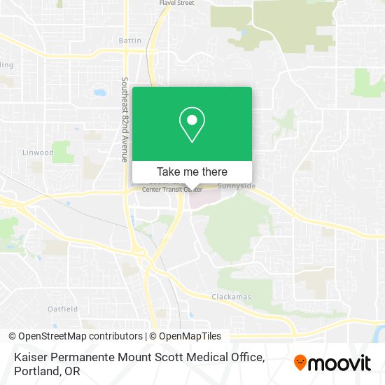 Kaiser Permanente Mount Scott Medical Office map