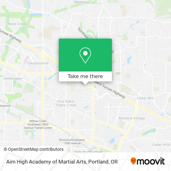 Aim High Academy of Martial Arts map