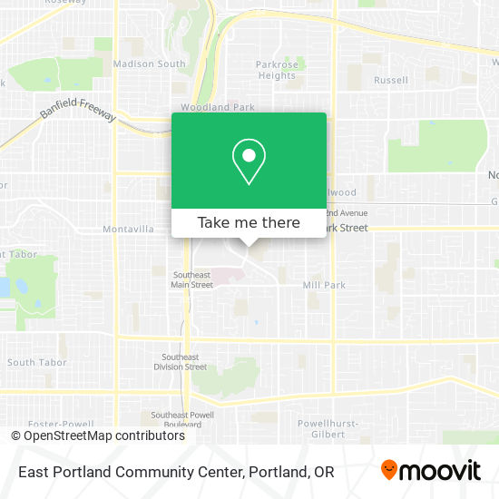 Mapa de East Portland Community Center