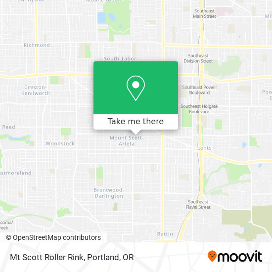 Mt Scott Roller Rink map