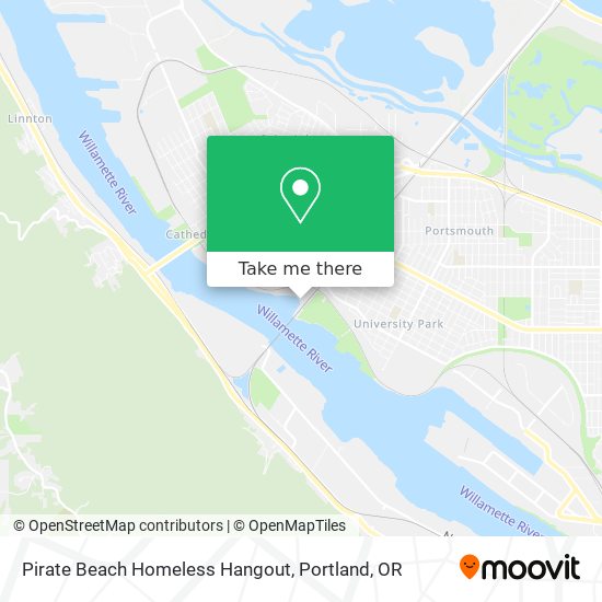 Pirate Beach Homeless Hangout map